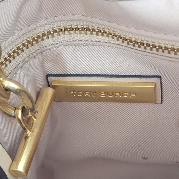 TORY BURCH Light Oak Fleming Diamond Quilted Small Gold Chain Tote Purse Bag - Picture 8 of 16